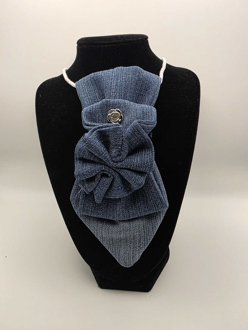 Tie Necklace | Denim Blue